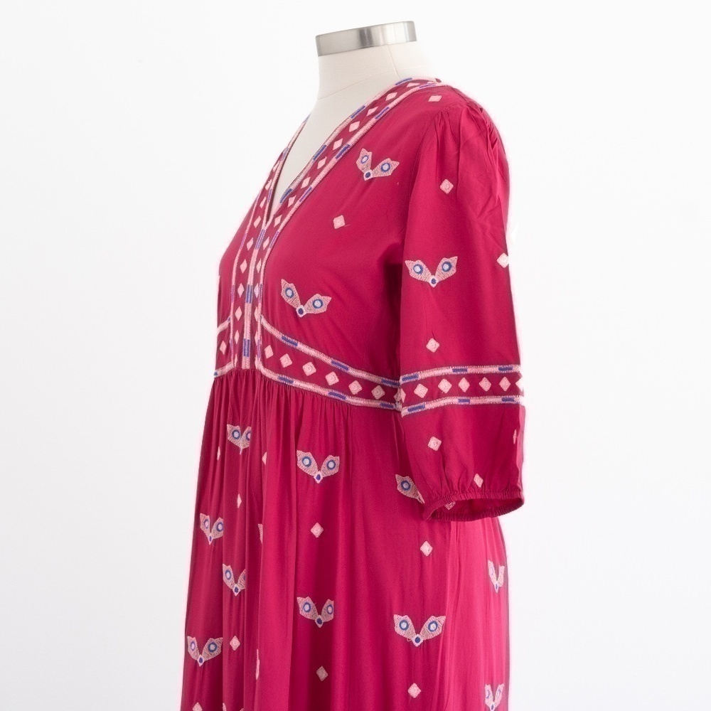 Ba&sh - Java Embroidered Boho Midi Dress - Picture 5 of 16